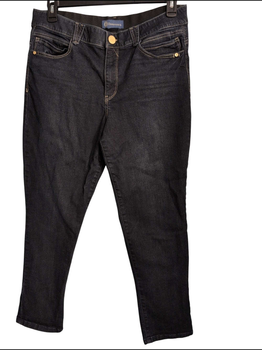 Democracy Ac Solutions Dark Wash Denim Jeans 34W 25 1/2IN Stretch 16